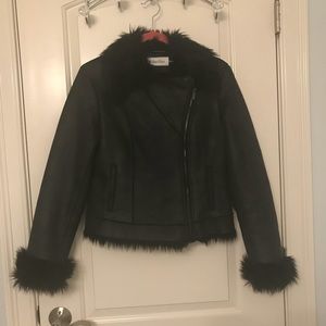 Calvin Klein faux fur jacket